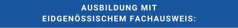 Ausbildung mit Eidegnössischem Fachausweis